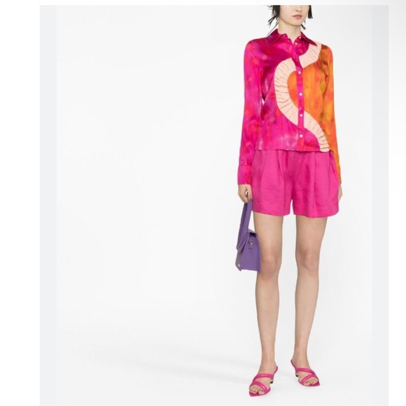 AHLUWALIA
watercolour-effect colour-block blouse size 12 US L - Picture 14 of 16